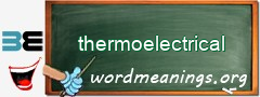 WordMeaning blackboard for thermoelectrical